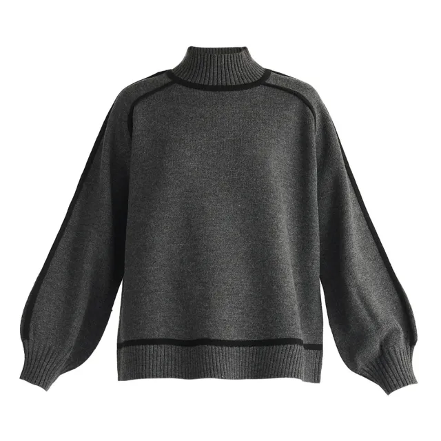 Knitwear Lazy Sweater Street Fashionable Women Gray - Shop at LoveMi
