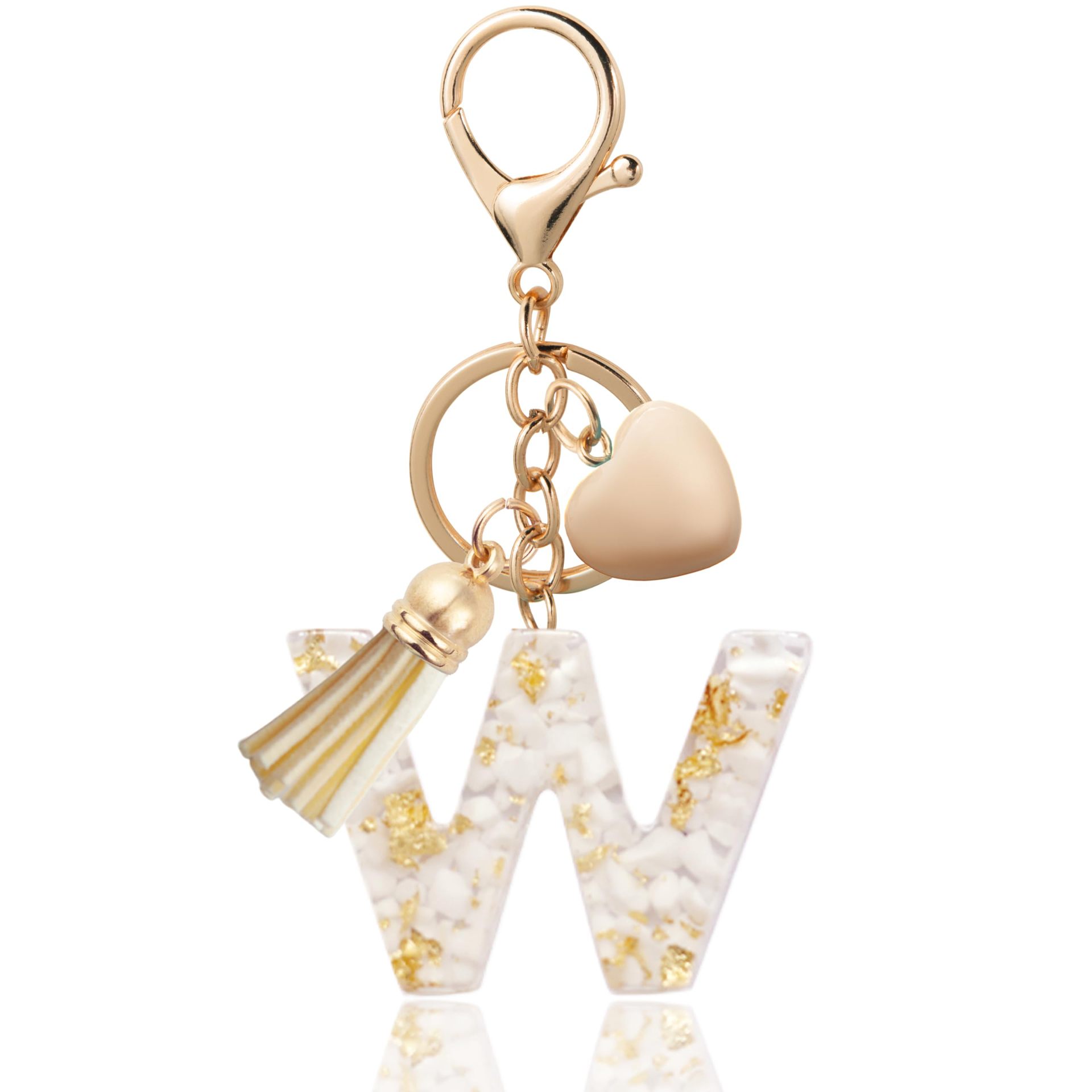 Fashionable Personalized Heart-shaped Pendant With White Shell Fragments Lettering And Tassel