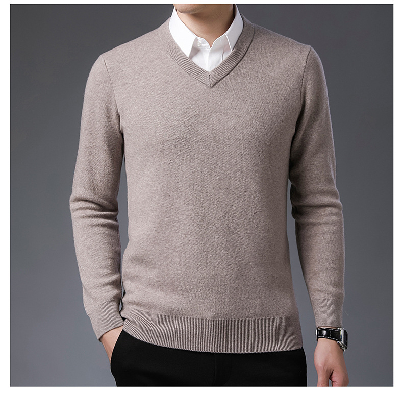 Men's Worsted Woolen Sweater Men's Thickened