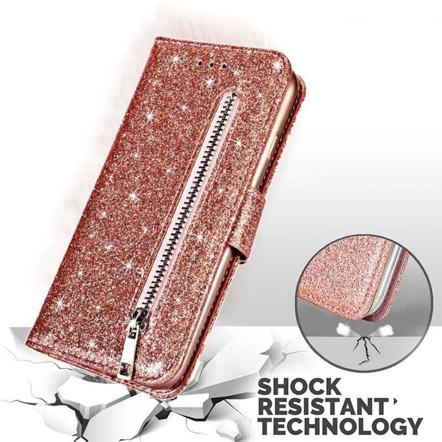 Zipper Mobile Phone Leather Case Flip Card - Image 8