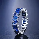 Blue White Gold Plated