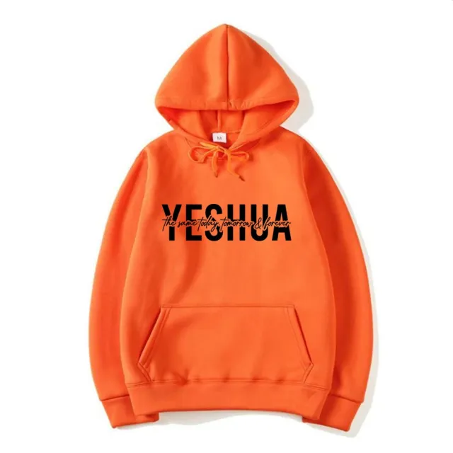 Yeshua Hoodie Christian Hooded Sweatshirt Religious Orange - Shop at LoveMi