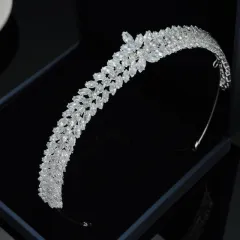 Zircon Crown Wedding Dress Bride Jewellery Crown - Gstg 004 - View 1