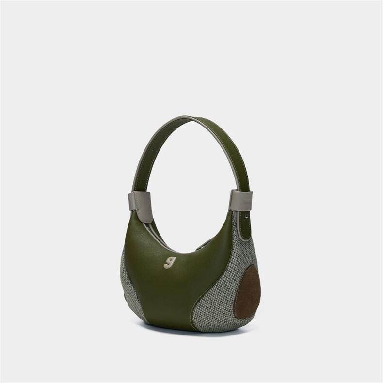 Womens Baseball Underarm Bag Crescent-Shaped Crossbody Bag