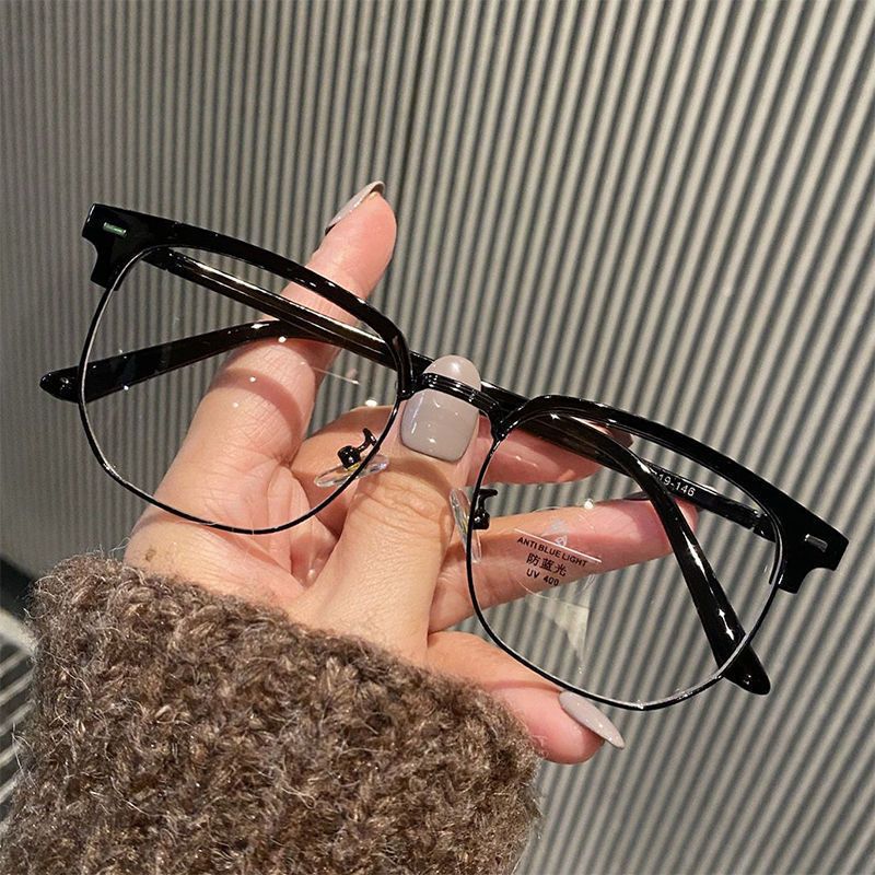 Large-frame Blue-light-blocking High-definition Myopia Glasses