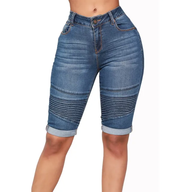 European And American Blue Women's Jeans Dark Blue - Shop at LoveMi
