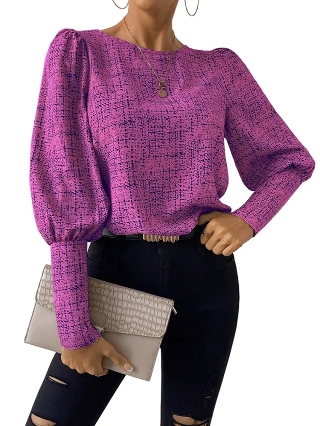 Fashionable Elegant Retro Shirt For Women Rose - Shop at LoveMi