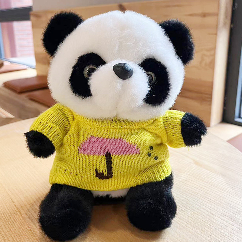 Yellow Umbrella Sweater Panda