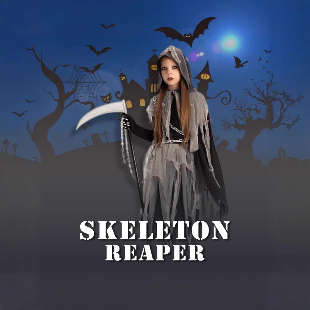 Mysterious Horror Death Sickle Dress Up Cosplay Costume Play