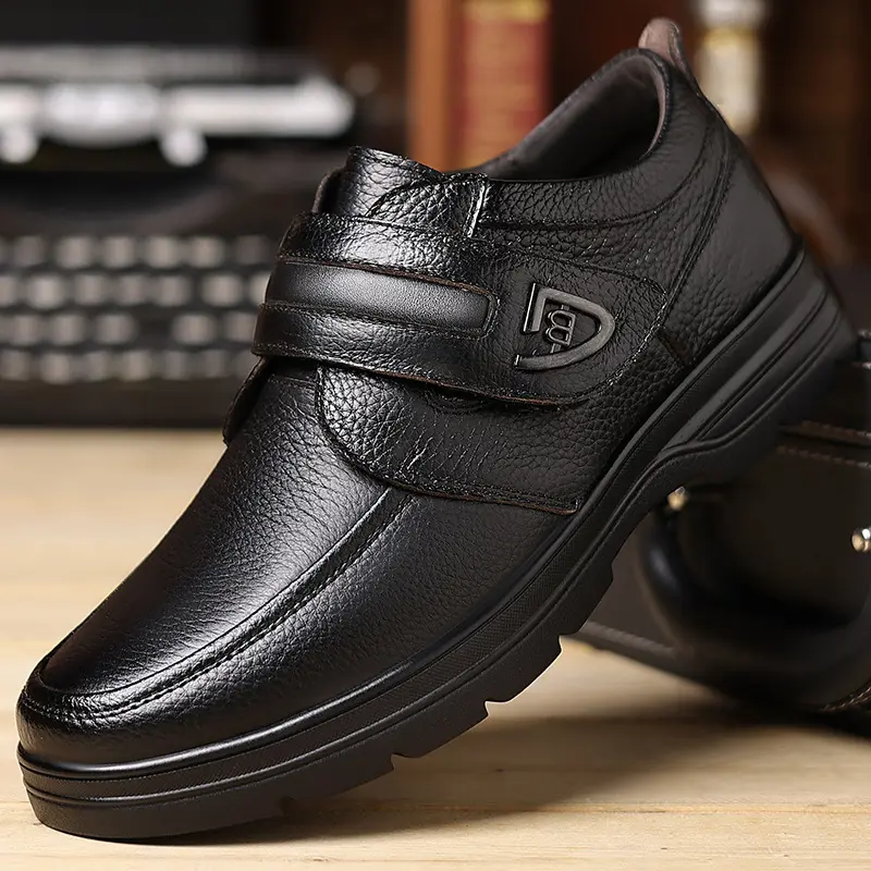 Business-style British Slip-on Casual Leather Shoes Made