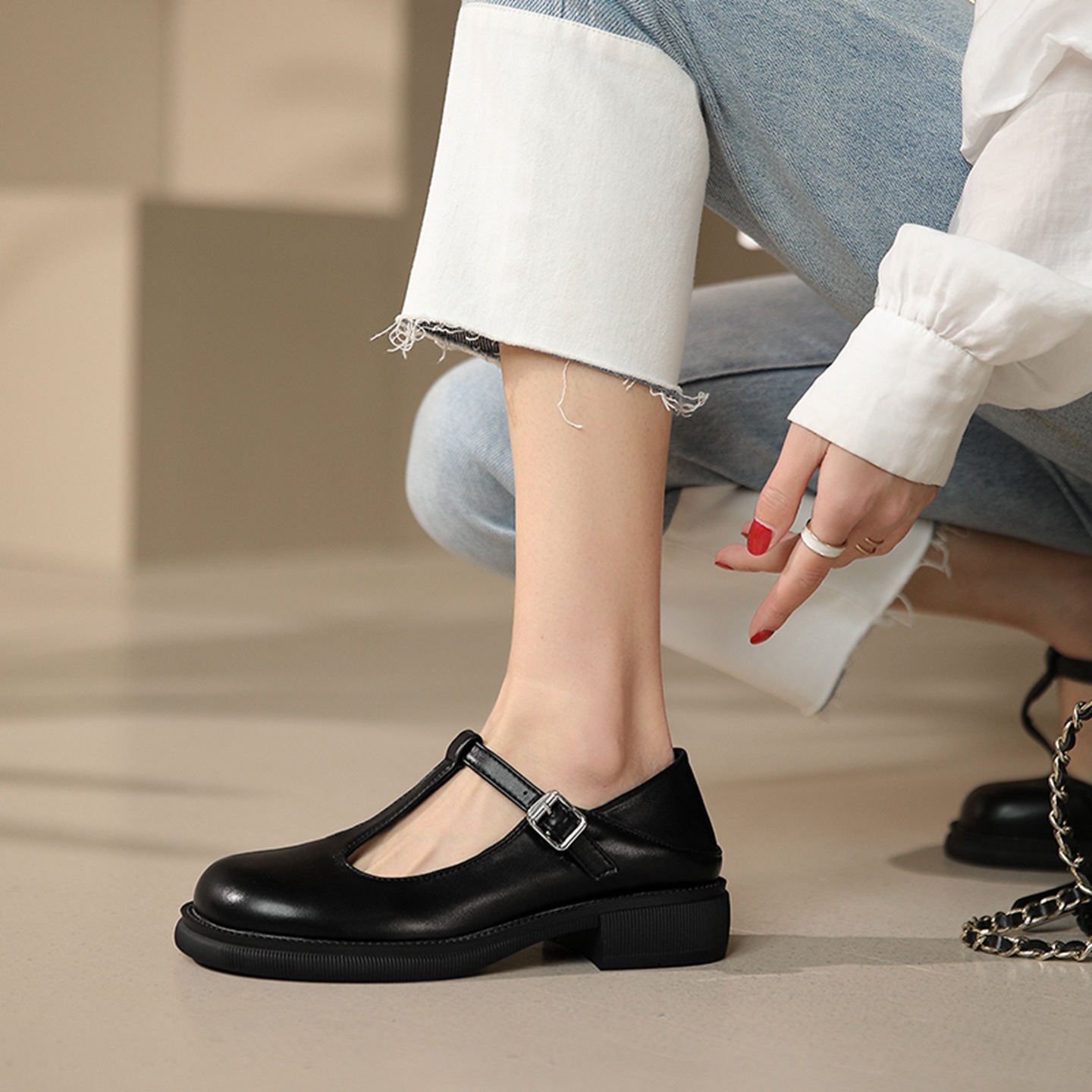 Women’s Shallow-Mouth Mary Jane Shoes