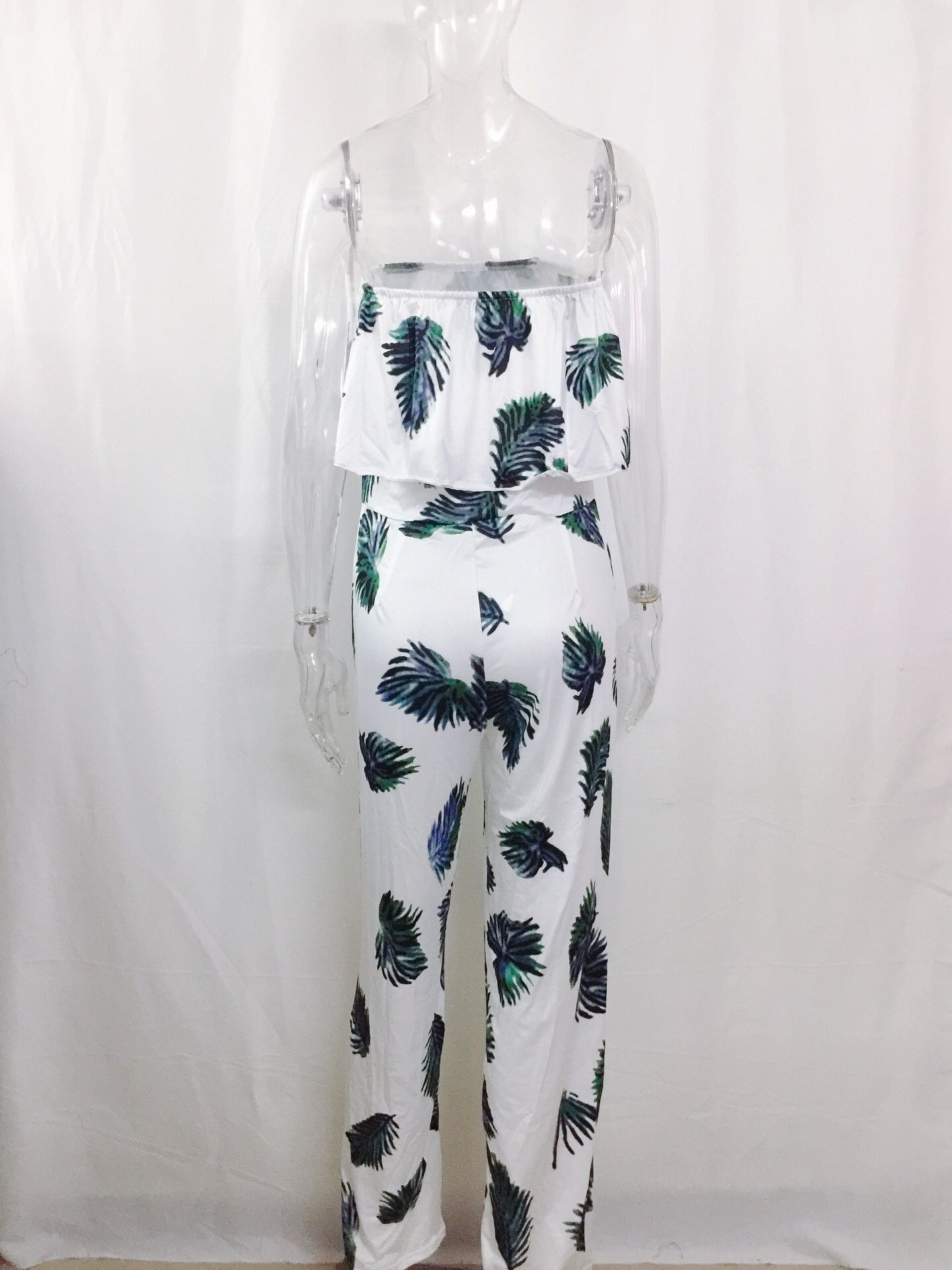 Title 8, Losse jumpsuit met ruches en print met woordkraag