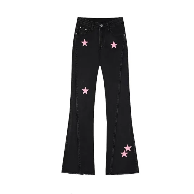 Black Women's Retro Wide Leg Jeans Black - Shop at LoveMi