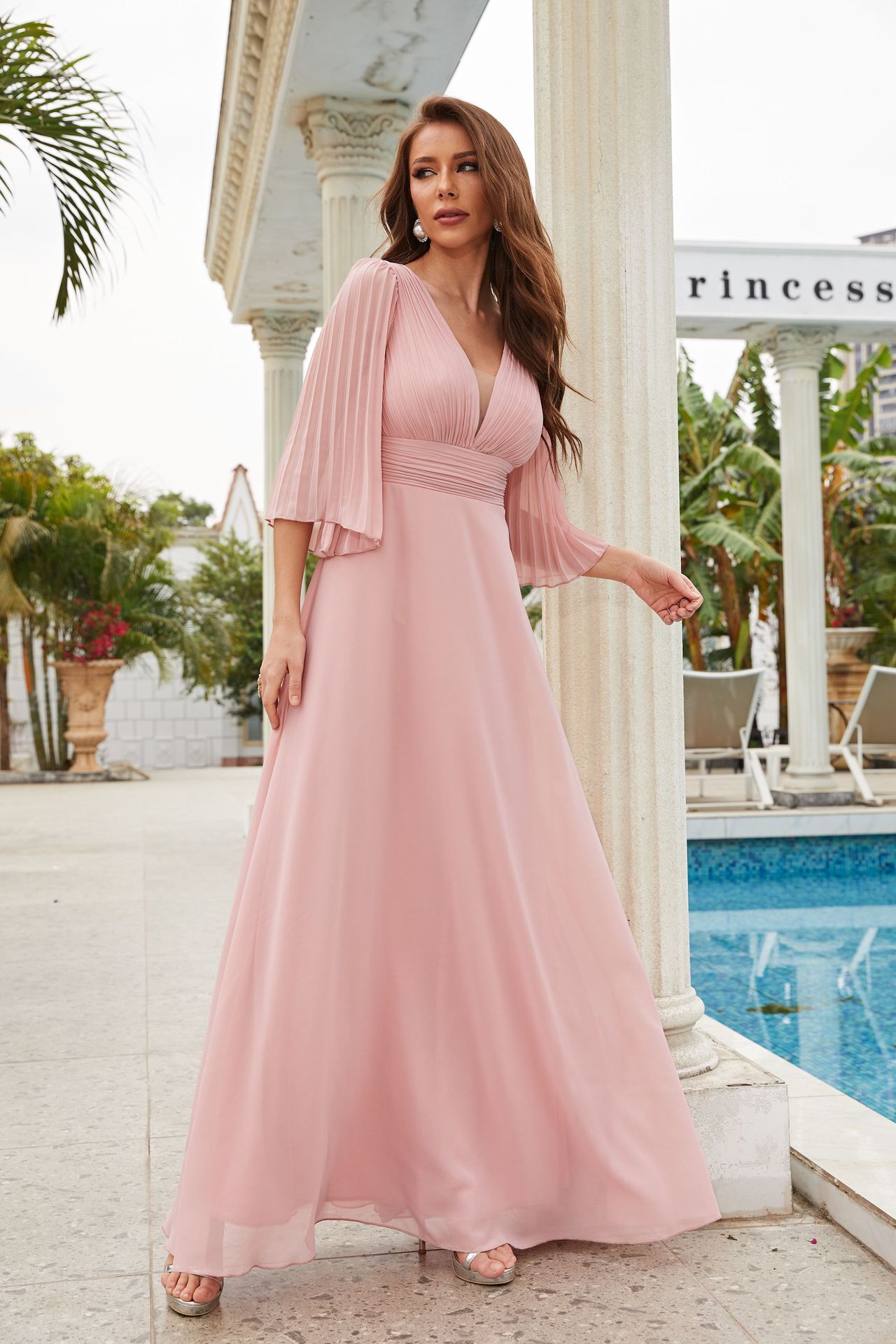 Pink Boho Mother of the Bride or Groom Dress