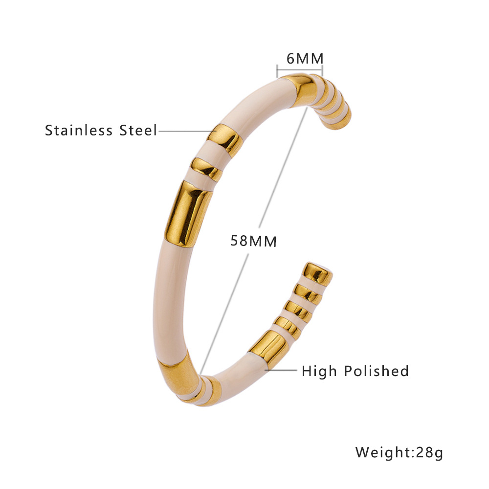 Fashion Bamboo Titanium Steel Bracelet For Women