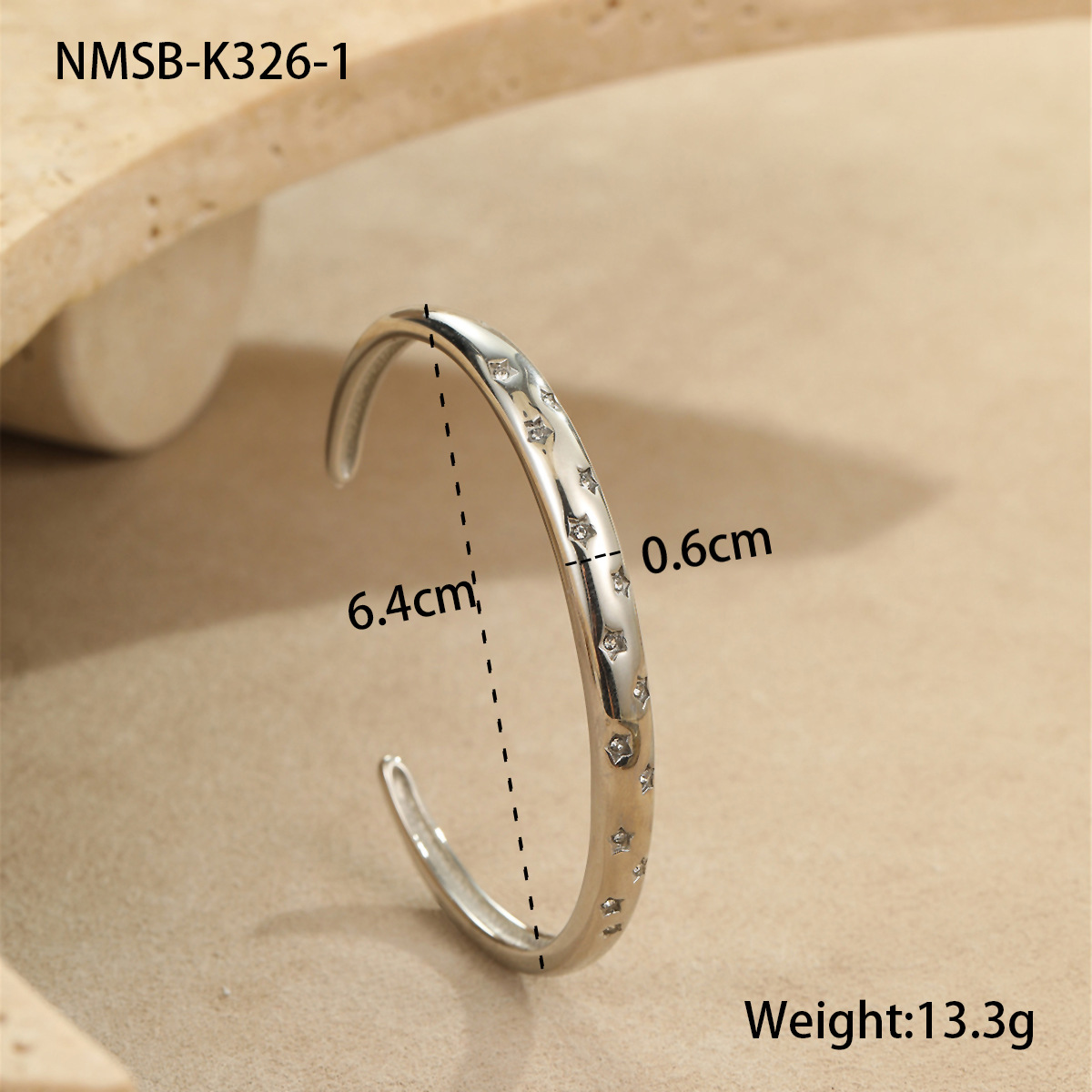 Women's Fashionable Instagram-Style Diamond-Encrusted Titanium Steel Bracelet