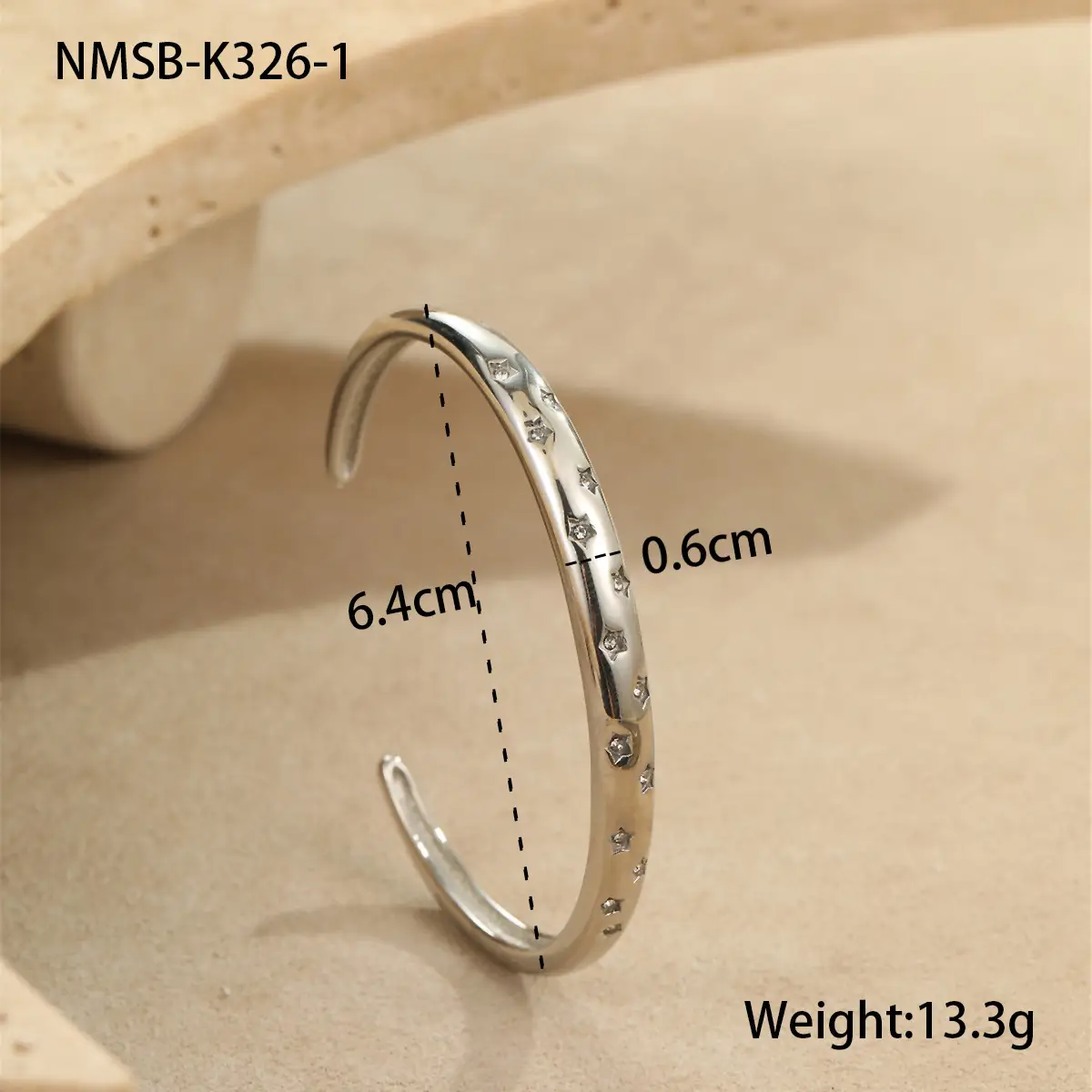 Women's Fashionable Instagram-Style Diamond-Encrusted Titanium Steel Bracelet