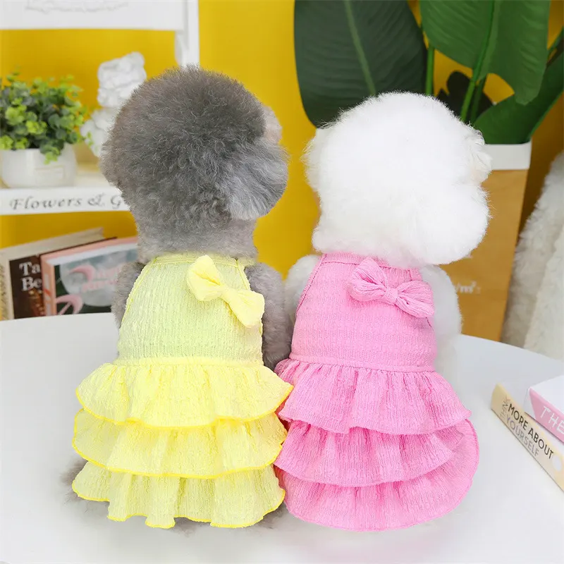 Pet Dog Princess Dress Thin Teddy Bichon Small Dog