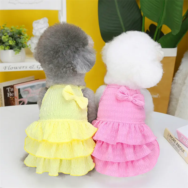 Pet Dog Princess Dress Thin Teddy Bichon