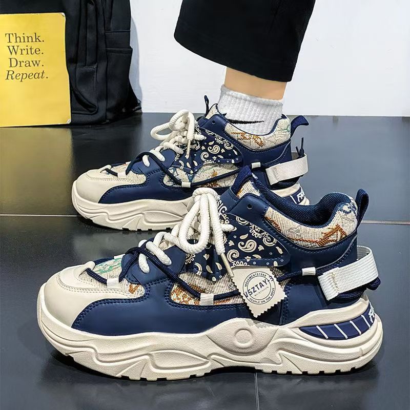 Mens Casual Running Shoes With Thick Soles And Non-slip Soles