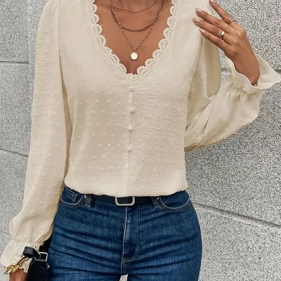 All-match Minimalist Long Sleeve Women's Shirt