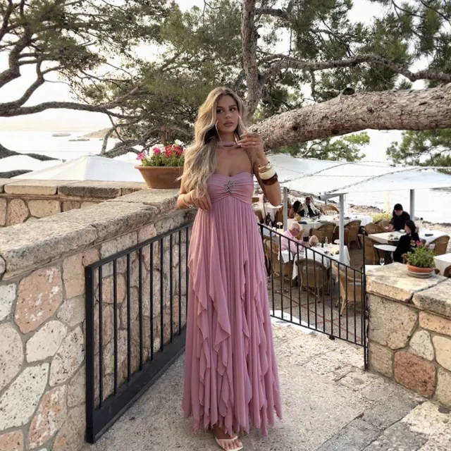 Sexy Backless Dress Fashion Tube Top Purple - Shop at LoveMi
