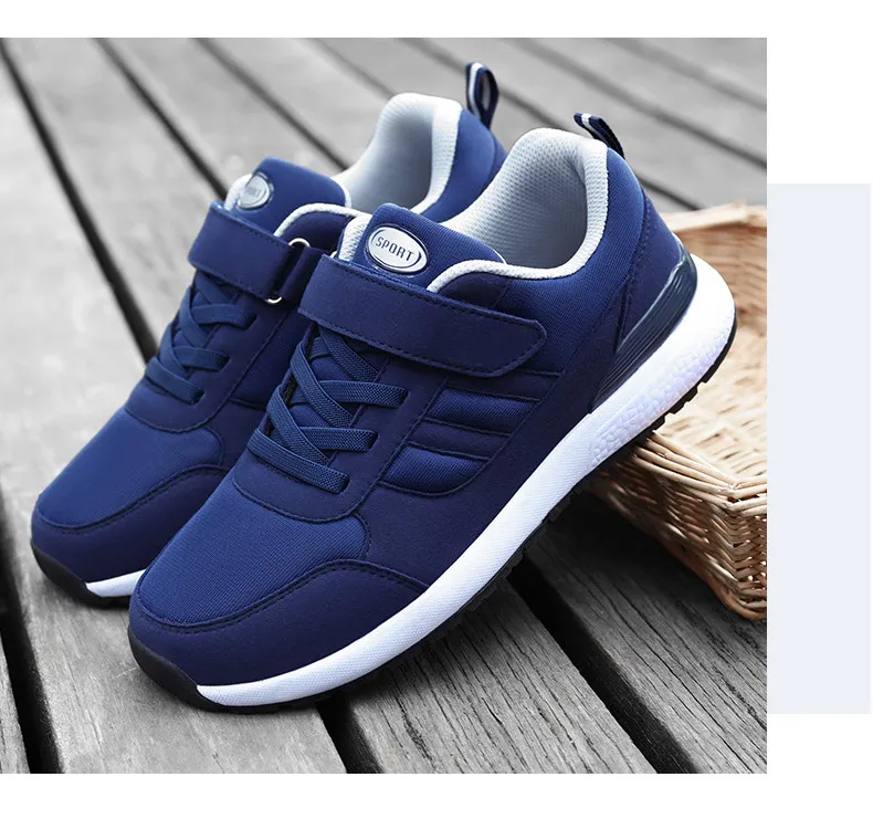 Spring New Middle-aged And Elderly Sneaker Soft Bottom Casual Couple - Blue