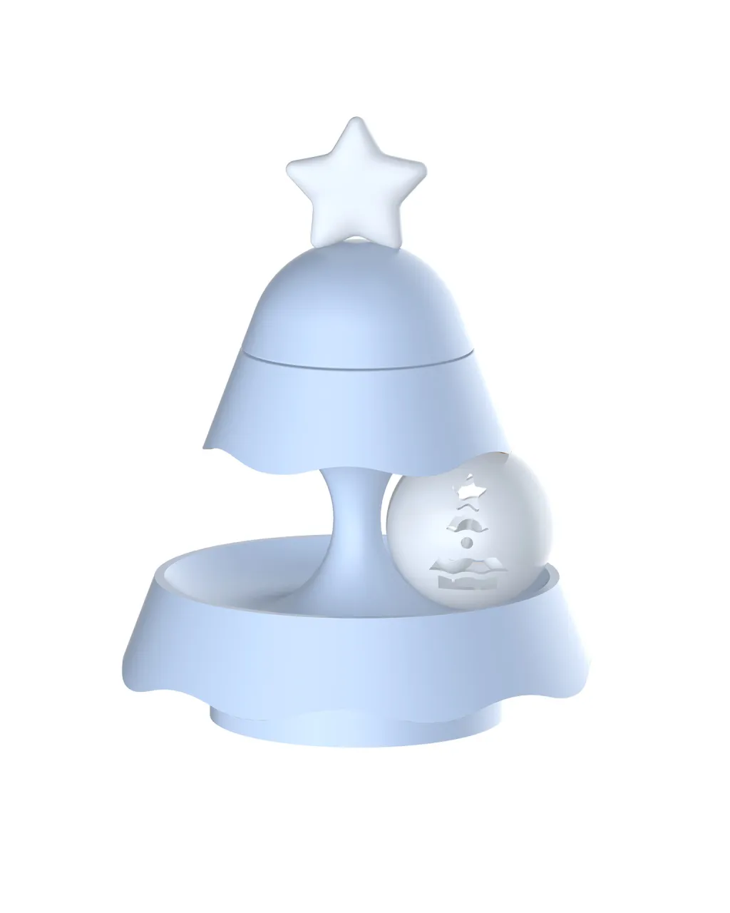 New Christmas Tree Mini Three-layer Track - Small Peacock Blue