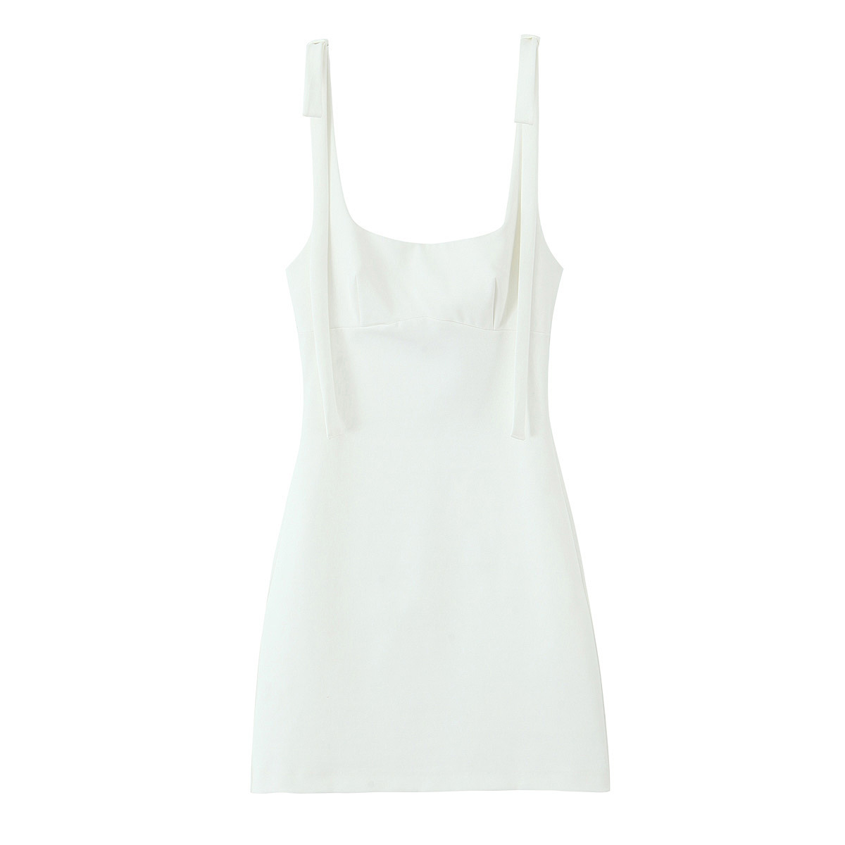 Bowknot Decoration Small Plaid Strap Short Dress