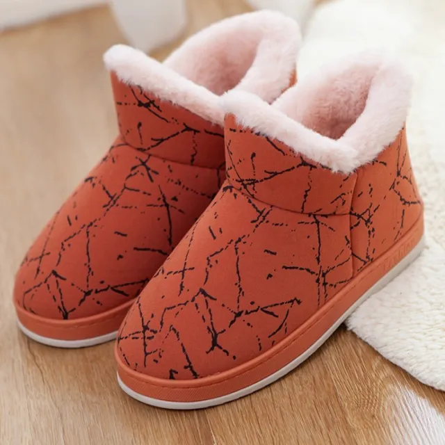 Insulated Cotton padded Shoes Home Woolen Slipper Red - Shop at LoveMi