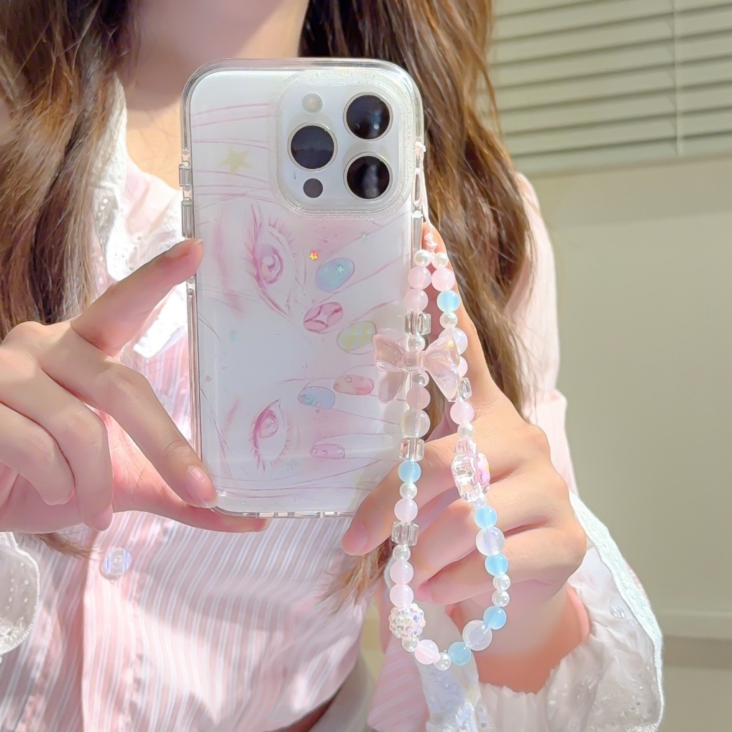 Butterfly-shaped Rounded-edge Cartoon Phone Case For Nail Art Enthusiasts