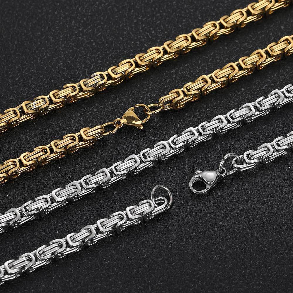 4mm Stainless Steel Emperor Chain Personalized Necklace Worship