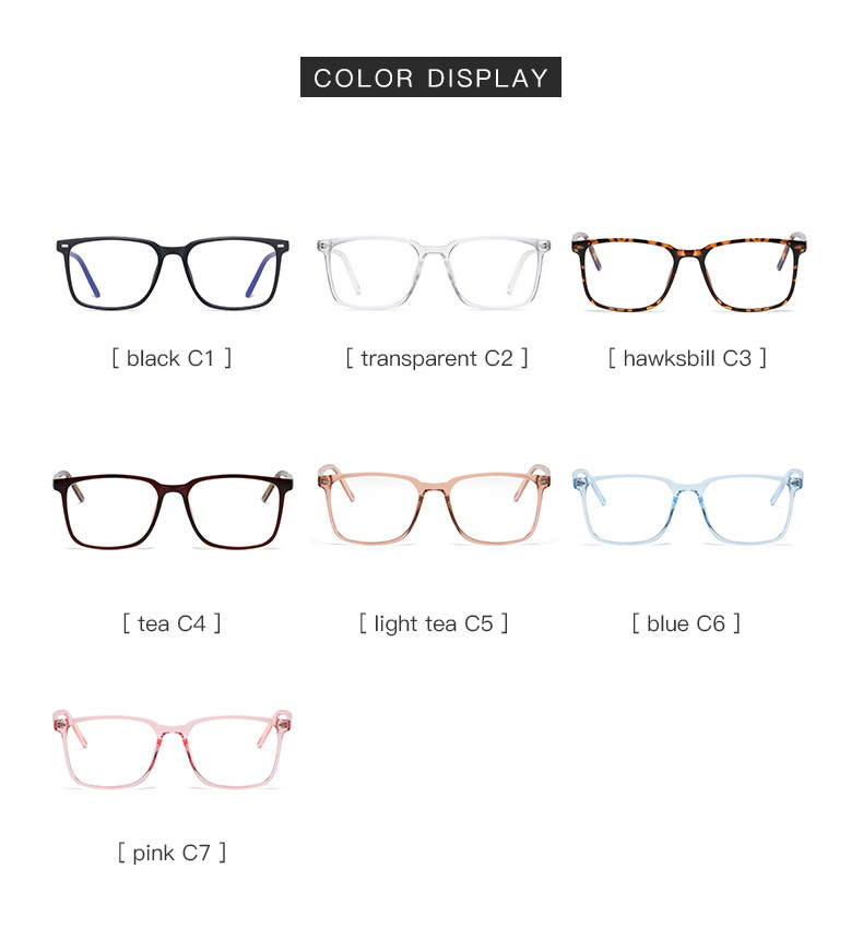 Title 10, TR90 Spring Leg Square Blue Light Blocking Glasses