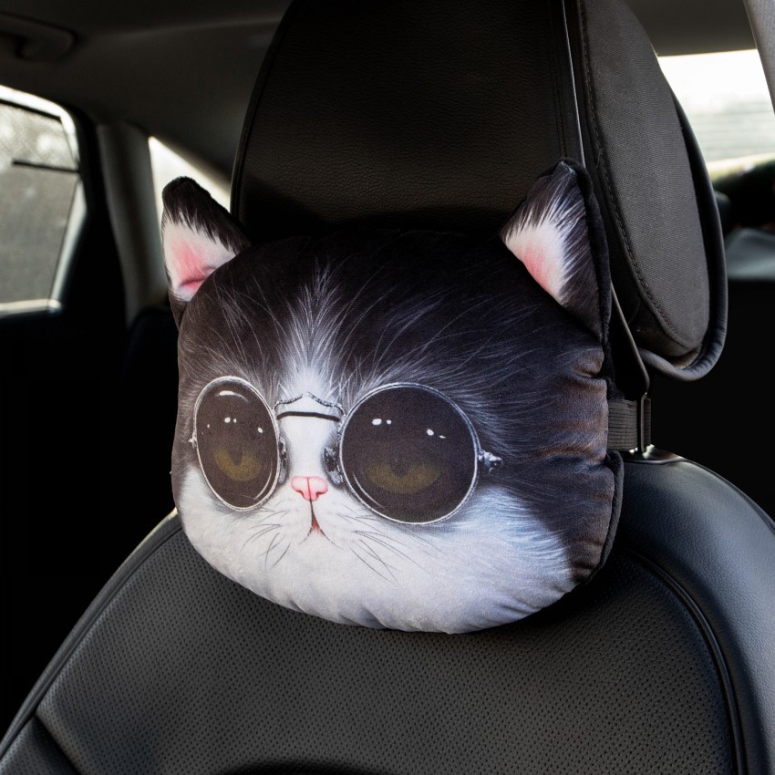 Automotive Headrest 3D Husky Car Pillow Seat Neck Pillow Cartoon