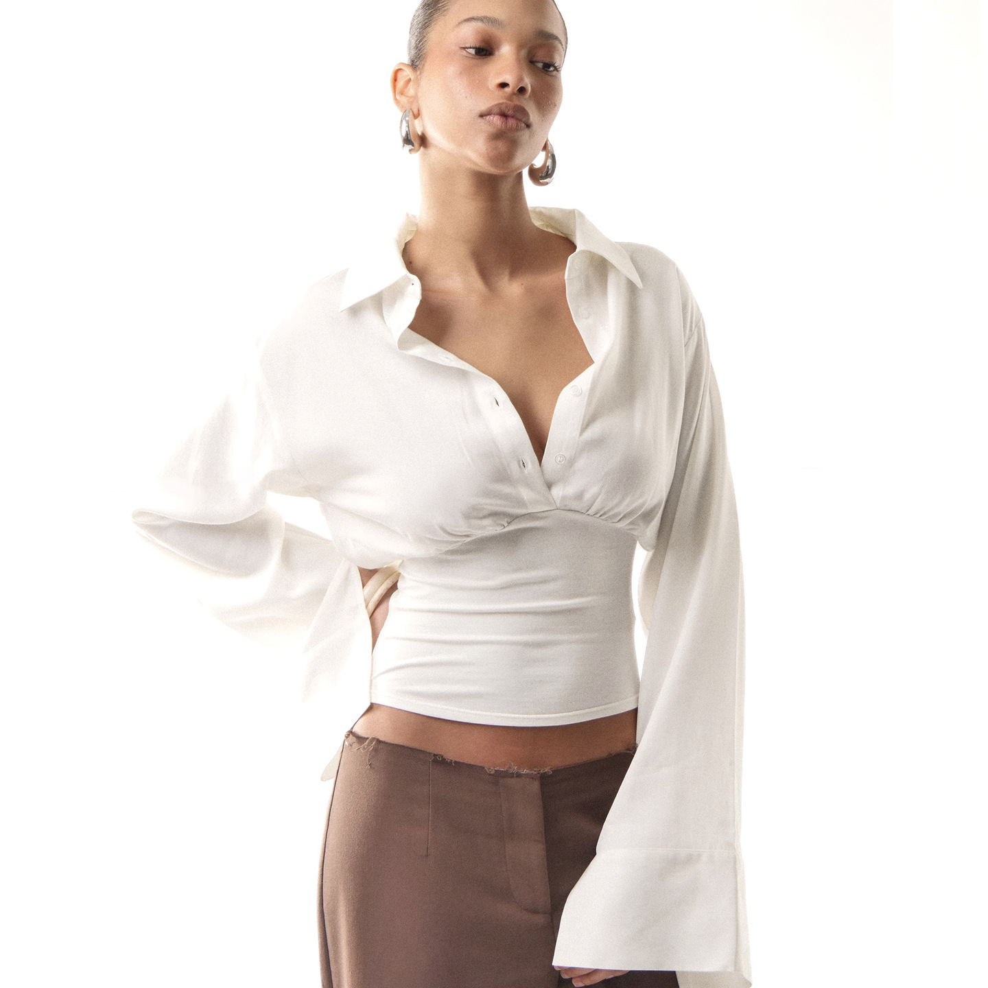 Stylish And Minimalist Long Sleeve Top For Women - Image 6