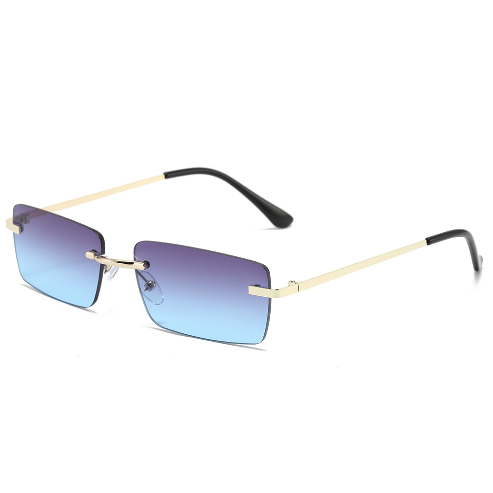 New Square Frameless Trimming Sunglasses - Image 3