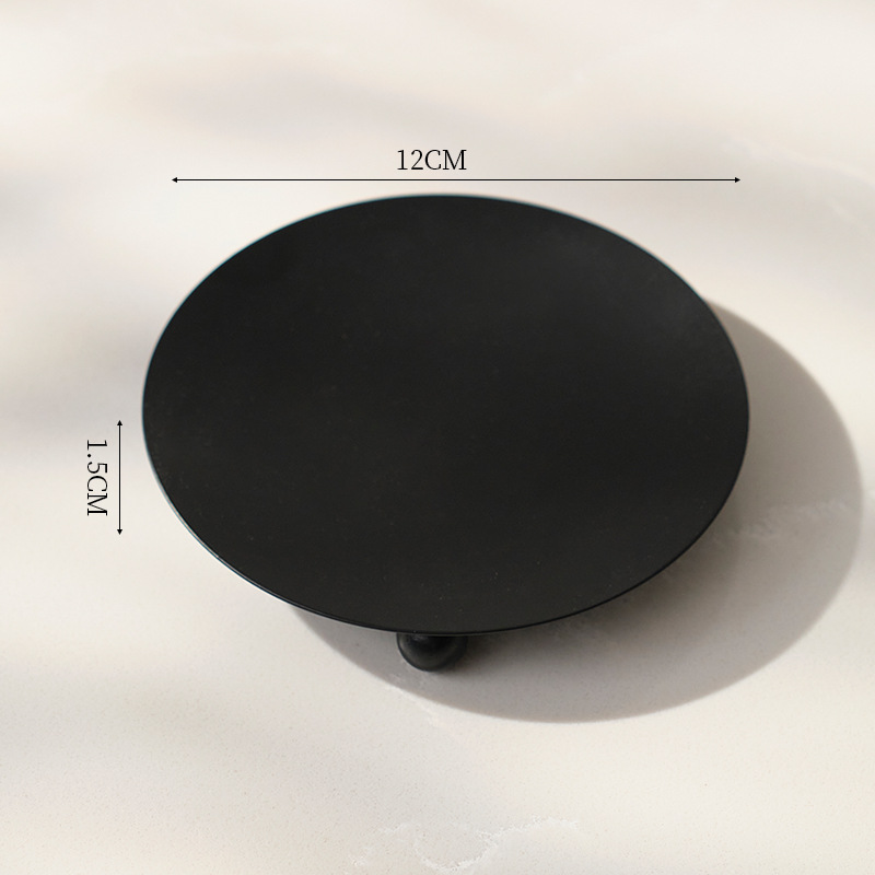 Disc Candlestick Black