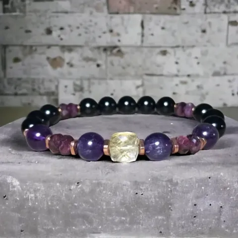 Natural Stone Bead Bracelet, natural stone