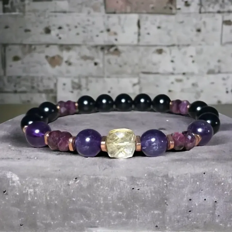 Pulsera de cuentas de piedra natural