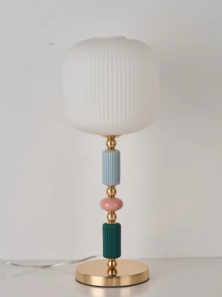 Light-luxury Danish Ceramic Bedside Lamp For The Bedroomsophisticated Ambient Table Lamp