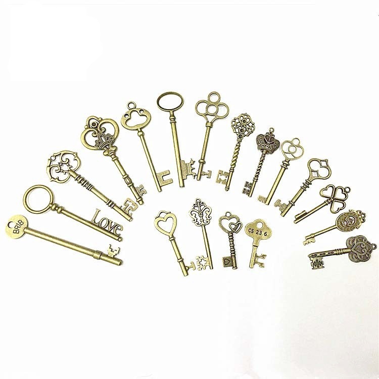 Set retro de 18 piese de accesorii metalice pentru bijuterii