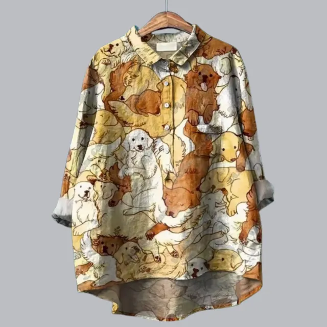 Loose Print Crew Neck Casual Plus Size Women's T shirt Zcs318 4Xl - Shop at LoveMi