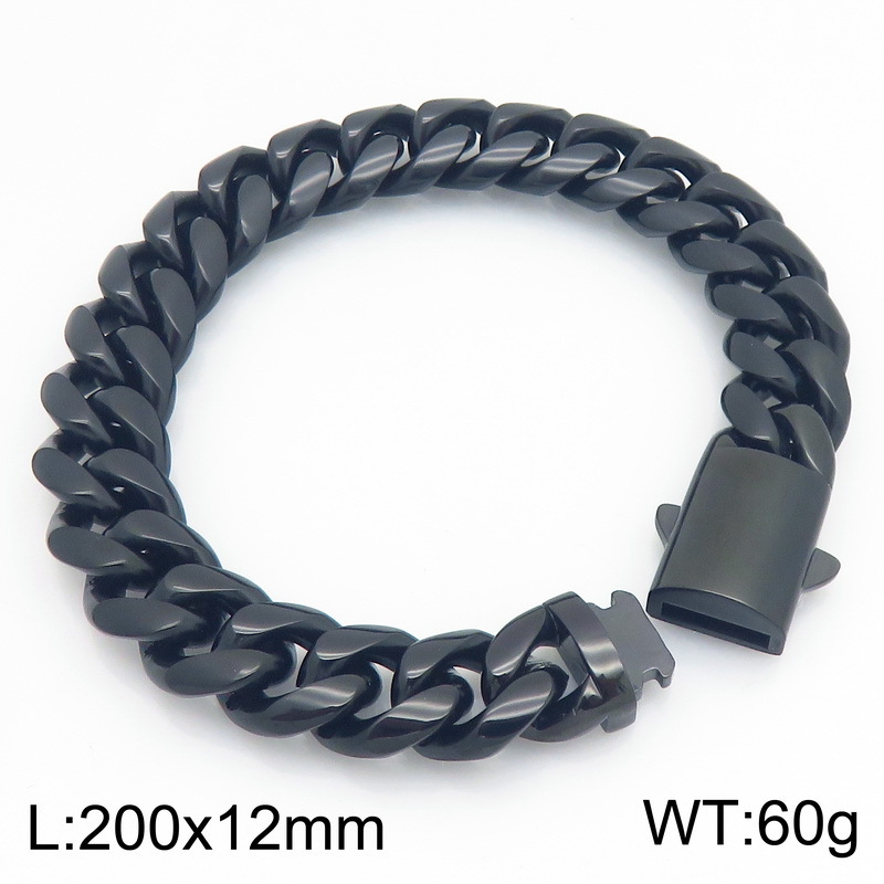 Fashionable And Minimalist Round-polished Cuban-link Bracelet For Men And Women