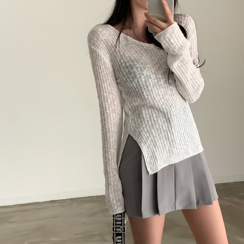 V-neck Elastic Slim Fit And Slimming Long Sleeves