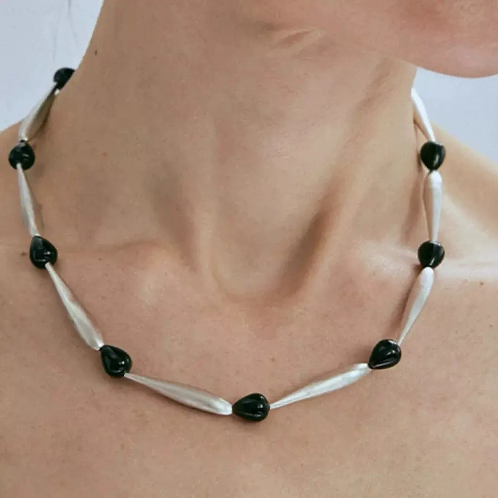 Black Onyx Fashionable Elegant Necklace Bracelet