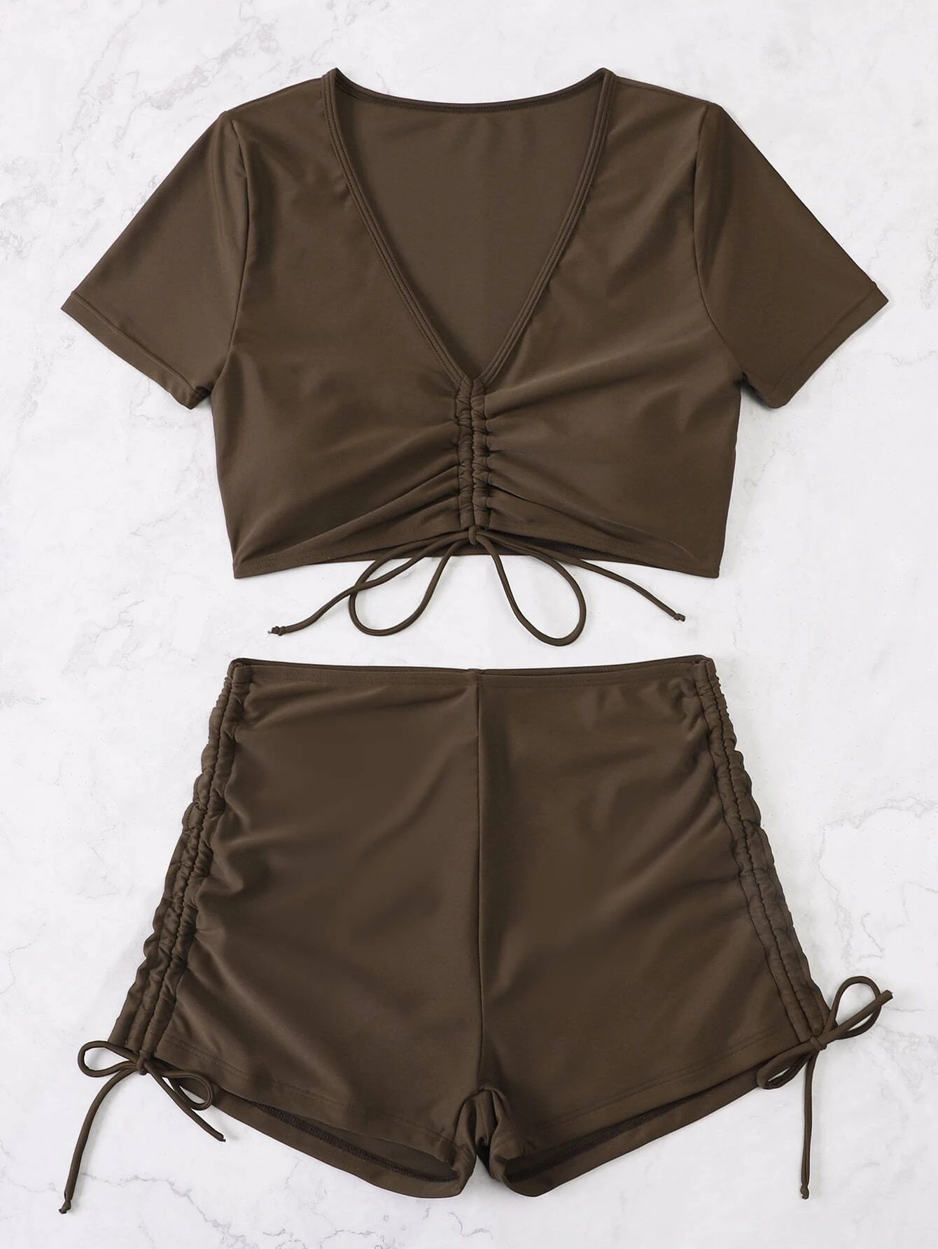 Lady Lace-up Bow Swimsuit Suit - Image 13