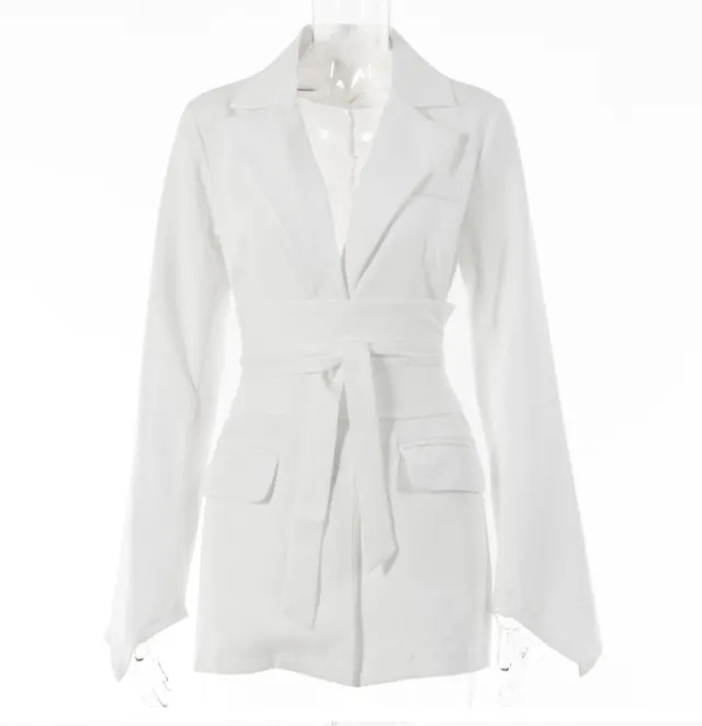 Women's Suit Jackets Top Waist Slimming Elegant Small Suit White - Shop at LoveMi