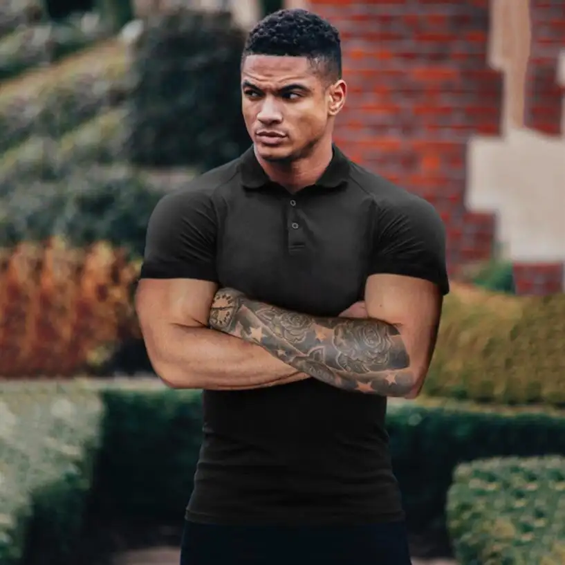 European And American Muscle Men's Summer Sports Short Sleeve
