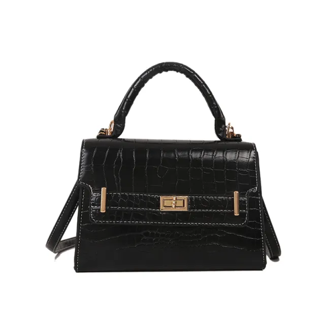 Retro Advanced Texture Shoulder Messenger Bag Black - Shop at LoveMi