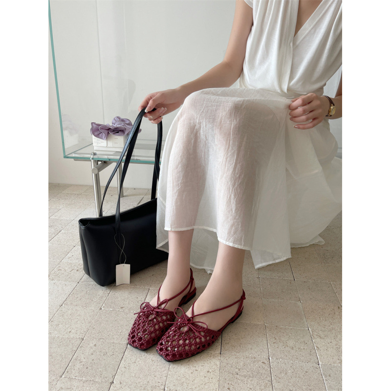 Flat Half-Wrap Sandals, picture 2 of 5